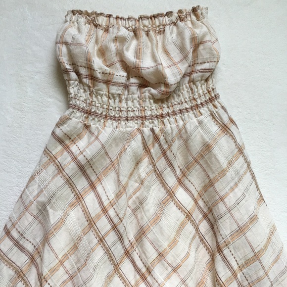 {Gianni Bini} Linen Strapless Dress - Picture 2 of 8